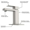 thumbnail image 3 of Homfan Matte Black Bathroom Sink Faucet for 1 or 3 Hole with Pop Up Drain Stopper & Water Supply Hoses NoModern Single Handle Bathroom Faucet (Deck Plate Included), 3 of 9