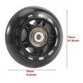 thumbnail image 4 of 4 Pack Inline Skate Wheels Indoor/Outdoor Replacement Wheel with Bearings 70mm,Black, 4 of 5