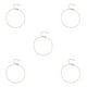 thumbnail image 1 of Qarigey Tobillera Delicadas cuentas de metal de tobillo Estilo simple Adornos de accesorios de moda Regalos del día de San Valentín Cadenas de Plata 5piezas Qarigey CBP200175, 1 of 6