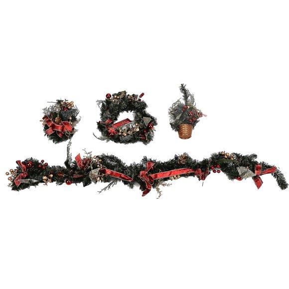 Plastic Plastic Bracelet Wreath with Trees Walls Christmas Home Room