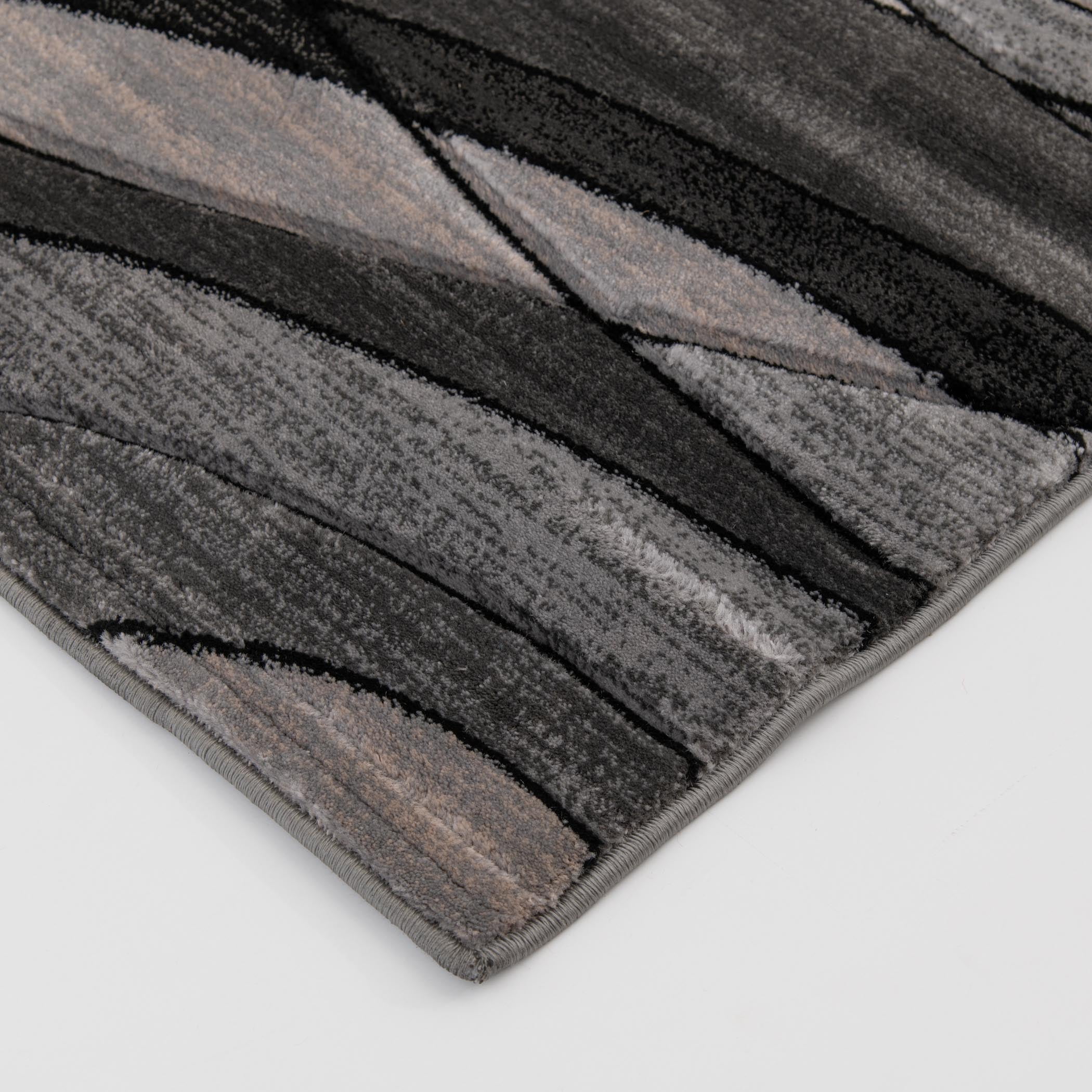 (2 pack) Better Homes & Gardens Gray Abstract Indoor Area Rug, 4'x5'4"