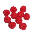 thumbnail image 5 of of 10 Pieces Large Wicker Rattan Balls - Decorative Balls for Bowls, red, 5 of 6