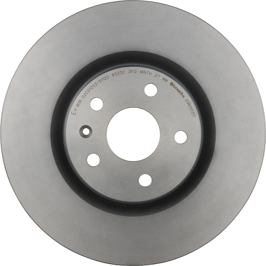 Brembo 09N30311C02; Brake Rotor; Vented; One Piece Design; Wheel Bolt Pattern 5 x 120 Millimeter; Gray Cast Iron; Single