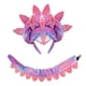thumbnail image 4 of Diadema de dinosaurio con cola, divertida decoración, fácil de poner y quitar, ideal para baile en el escenario. Rosa, 4 of 9