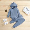 thumbnail image 2 of Newborn Baby Boy Clothes Fall Winter Outfits Infant Long Sleeve Hooded Rompers Jogger Pants Sets Kaprioy Boy Suit, 2 of 8