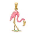 thumbnail image 5 of 10k Enameled 3-D Pink Flamingo Pendant, 5 of 6
