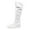 White, variant on Bmisegm 2024 New Autumn and Winter Inner Height Stacking Boots Comfortable Flat Solesolid Color Knee Length Boots Shoes Boots for Women White 8.5