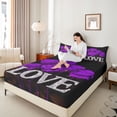 thumbnail image 4 of Castle Fairy Romantic Floral Rose Queen Sheet Sets,Happy Valentine's Day Bed Set, 4 of 7
