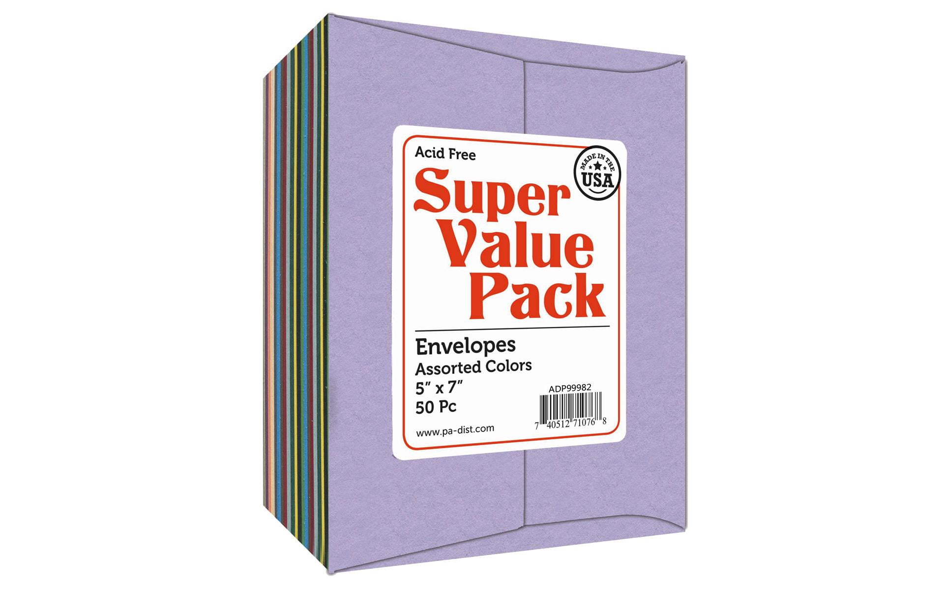 ADP99982 SUPER VALUE ENVELOPES 5X7 ASSORTED 50PC Walmart Canada