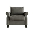 thumbnail image 6 of Castle Place Linen Upholstered Arm Chair, Dark Gray, 6 of 7