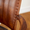 thumbnail image 4 of DecMode 26" x 29" Brown Leather Accent Chair, 1-Piece, 4 of 15