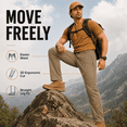 thumbnail image 5 of YAPPO Men’s Lightweight Hiking Cargo Pants, Quick Dry 4-Way Stretch Water Resistant Tactical Work Pants with Secure Zipper Pockets, 5 of 7