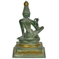 thumbnail image 2 of 8" Seated Uma Bhogashakti (Goddess Parvati) In Brass | Handmade | Made In India - Brass Statue, 2 of 2