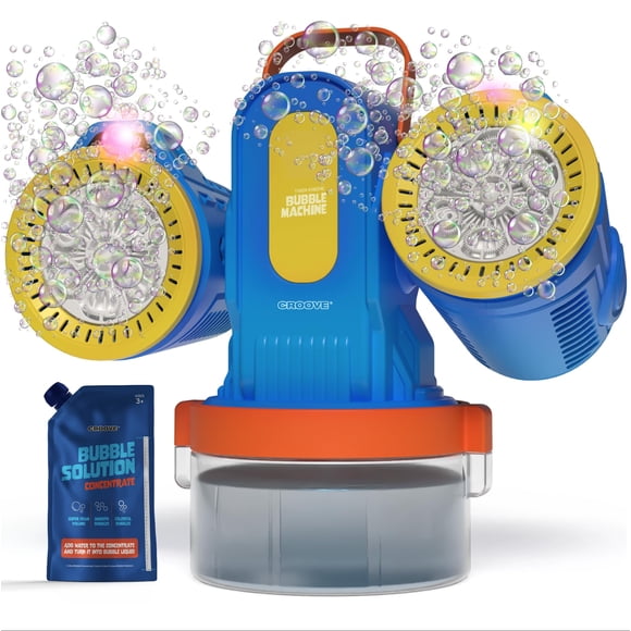 Máquina de burbujas Croove recargable con más de 10.000 burbujas para niños