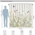 thumbnail image 6 of Floral Shower Curtain Set Sage Green Butterfly Fabric Shower Curtain Summer Farmhouse Bath Accessories for Bathroom, 72x72 Inch, 6 of 6