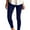Dark blue, variant on Seductiva Blue Women's Wide Leg Pants Women's Jegging Pants - Biker Style Skinny Ankle Pants with Zipper Detail | High Waisted Pleated Pull-On Pencil Pants | Stretchy Jegging Trousers