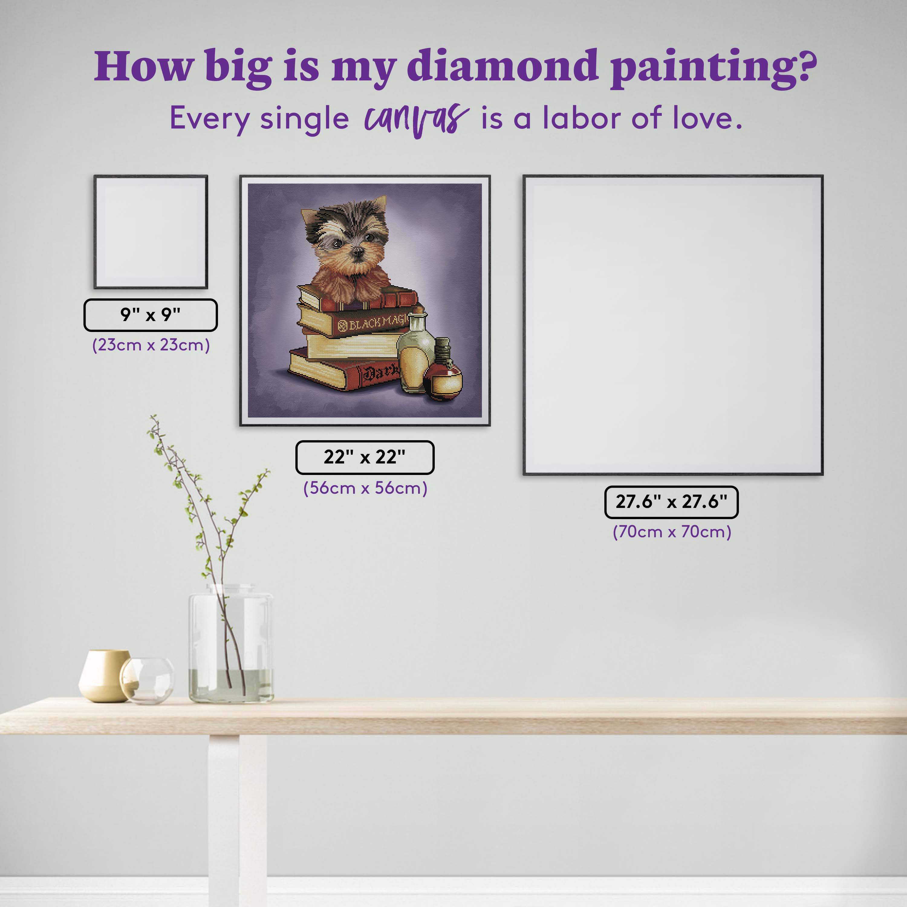 DIAMOND ART CLUB Yorkie  Magic Books Diamond Painting Kit