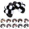 thumbnail image 2 of Women Furry Slippers Fashion Pom Pom Ball Faux Fur Slippers Fluffy Sandals, 2 of 10