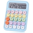 thumbnail image 1 of Clearance! beishanbush Creative Colorful Candy Colored Electronic Calculator 12 Digit Large Lcd Display and Big Round Buttons Typewriter Mechanical Key Calculator for School Home One Size Blue, 1 of 7