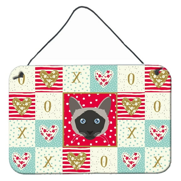 Carolines Treasures CK5087DS812 Balinese Cat Love Wall or Door Hanging Prints 8x12 multicolor
