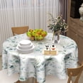 thumbnail image 2 of Spring Leaf Floral Sage Green Tablecloth Round 60 Inch Ruitic Watercolor Table Cloth Waterproof Fabric Farmhouse Green Grey Leaves Tablecloths Decorative for Holiday Home Party, 2 of 6