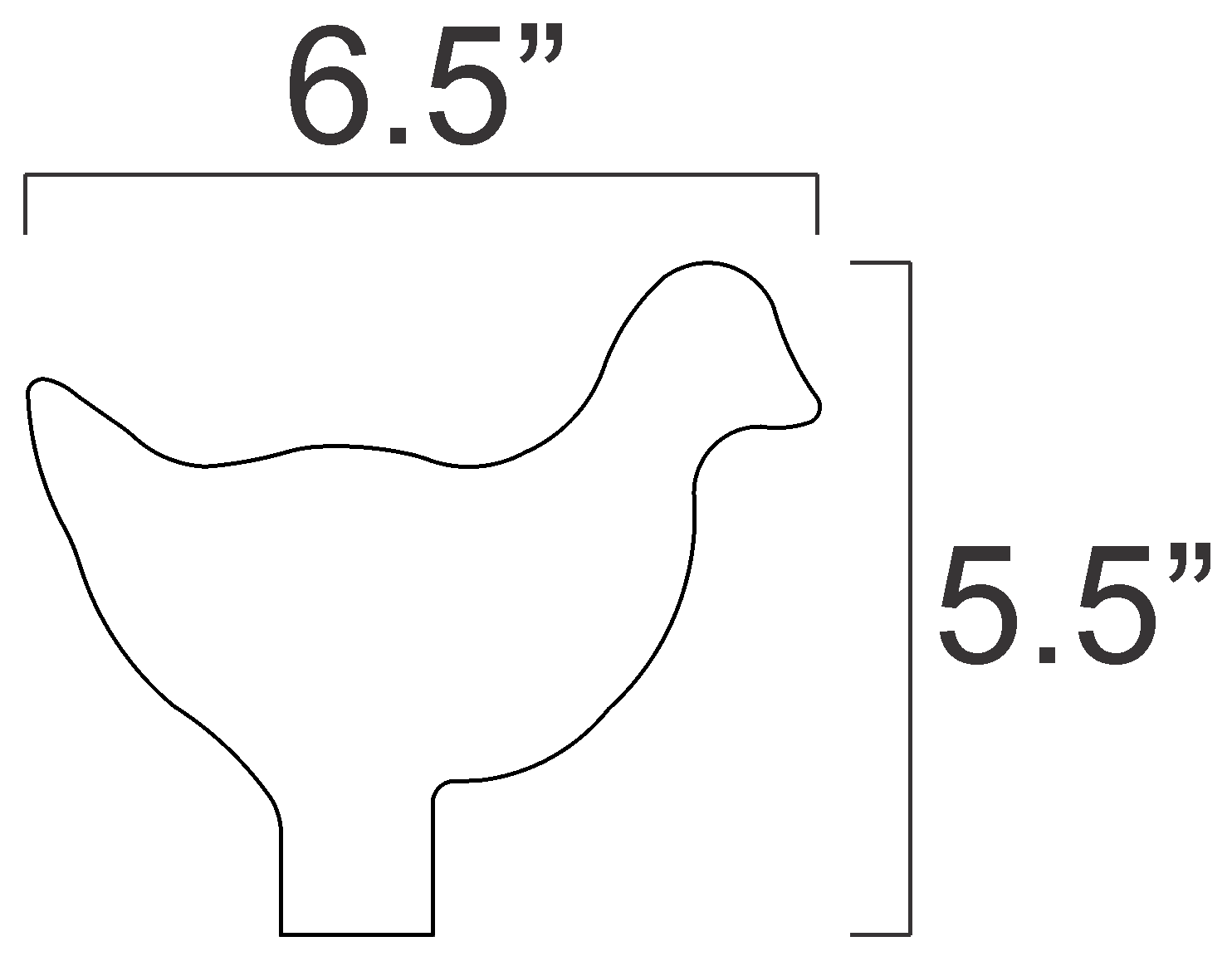 Magnum Target 1/2sc IHMSA/NRA Metallic Silhouette Rifle Target Plates for Swingers - 4pc 3/8" AR500 Steel - 124-PLATES