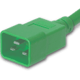 thumbnail image 5 of World Cord Sets 8 Foot IEC 60320 C20 to C13 PDU Adapter Style 15 Amp Power Cable (Green), 5 of 5