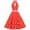 Red, variant on Tbopshirt Wedding Guest Dresses for Women Comfy Summer Short Sleeve Halter V-Neck Vintage Regular Wave Point Party Dress
