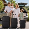 thumbnail image 7 of avobird 3-Piece ABS Hardshell Luggage Set – Lightweight and scratch-resistant, featuring silent 360° spinner wheels and TSA-approved locks, 20"/24"/28", Black, 7 of 7