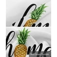 thumbnail image 6 of Pineapple Linen Curtain Valance for Bedroom/Bathroom/Kitchen/Office/Living/Dining Room Windows,Yellow Tropical Fruit Green Leaf Watercolor White Pocket Topper Drapes Decorative Cafe Drapery 54x18, 6 of 6