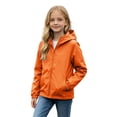 thumbnail image 3 of Kids Boys Girls Hoodie Jacket 2 Pack Hooded Lightweight Windbreaker Jackets Full Zip Outerwear Waterproo𝐟 Uniform Trench Coat, 3 of 8