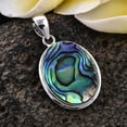 thumbnail image 2 of Abalone Shell Oval 925 Sterling Silver Solitaire Pendant Jewelry Gifts for Women Birthday Gifts, 2 of 6