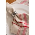 thumbnail image 4 of Contemporary Home Living 104' White and Red French Striped Rectangular Table Cloth, 4 of 4