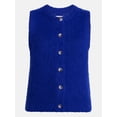 thumbnail image 6 of Scenario Women's Button Front Textured Sweater Vest, Lightweight, Sizes XS-XXXL, 6 of 6