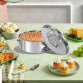 thumbnail image 2 of Molde para Flan de Acero Inoxidable para Hornear, 1,5 Qt, Molde para Flan con Tapa, Molde Portátil para Hornear Pasteles Redondos con Rejilla para Vapor, 2 of 5