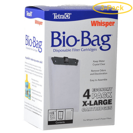 Tetra Bio Bag Disposable Filter Cartridges X Large For Whisper 4 5 Filters Pack Of 3
