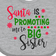 thumbnail image 4 of Inktastic Santa is Promoting Me to Big Sister Girls Baby Bib, 4 of 4