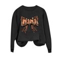 thumbnail image 4 of Xuyuer Women's Printed Long Sleeve Round Neck Casual Hoodless Sweatshirt, Comfortable Pullover Top for Mother's Day Gifts, Family Events and Relaxed Everyday Wear, 4 of 6