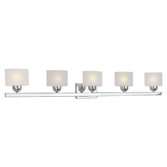 Forte Lighting - Ally - 5 Light Bath Bar-7.5 Inches Tall and 50 Inches Wide
