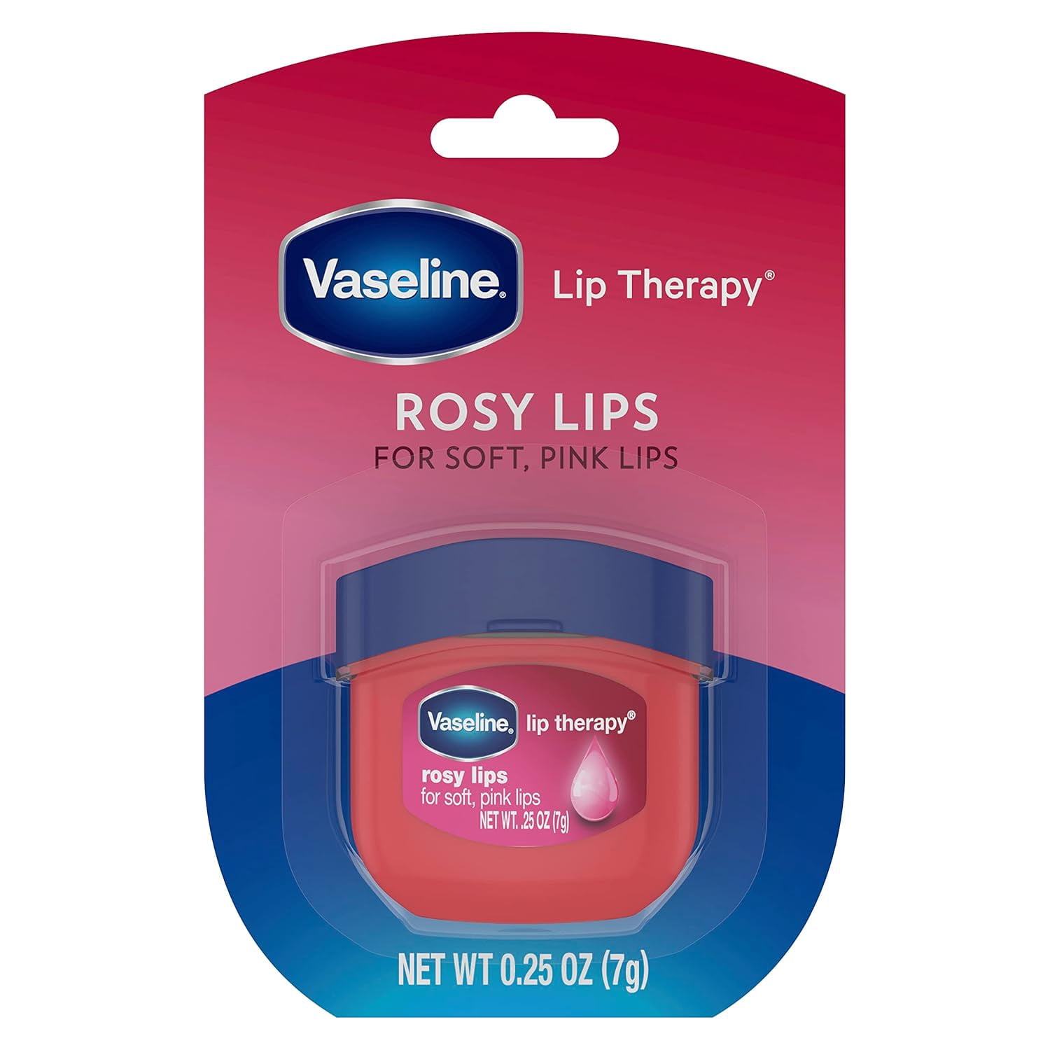 Vaseline Lip Therapy Lip Balm Mini, Rosy Lips | Lip Repair In A Container For Cracked, Dry Lip | Travel Size 0.25 Oz (Pack Of 6).