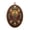 Color 4, variant on Canvas Wall Art Giant Cactus Glass Panel Burgundy Earthy Wild West Motifs Oval Framed Canvas Prints Vintage Wall Hanging Decor for Home Decorations 8.6"x11.4"