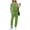 Green, variant on Womens Two Piece Outfits Short Sleeve Color Block Tops Long Pants with Drawstring Tracksuit Jogger Sets