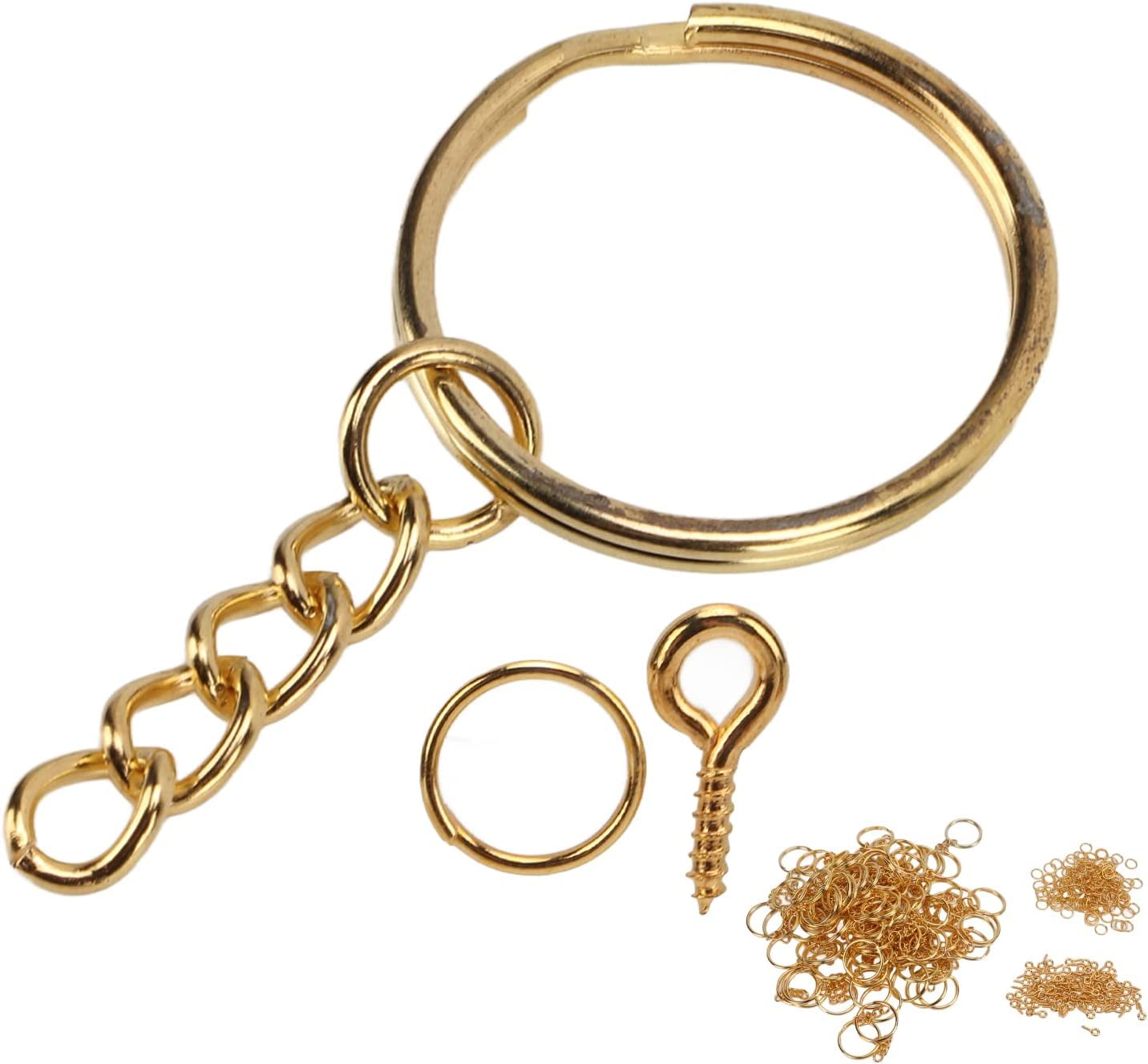 50 Pcs Split Rings Small Key Rings Bulk Keychain Rings for Keys  Organization DIY Crafts Keyrings 9Mm,Split Rings 