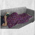 thumbnail image 6 of Hippo Soft Flannel Fleece Throw Blanket, Kids School Themed Student Animals on Purple Background Ornamented with Maths , Cozy Plush for Indoor and Outdoor Use, 70" x 90", Multicolor, by Ambesonne, 6 of 6