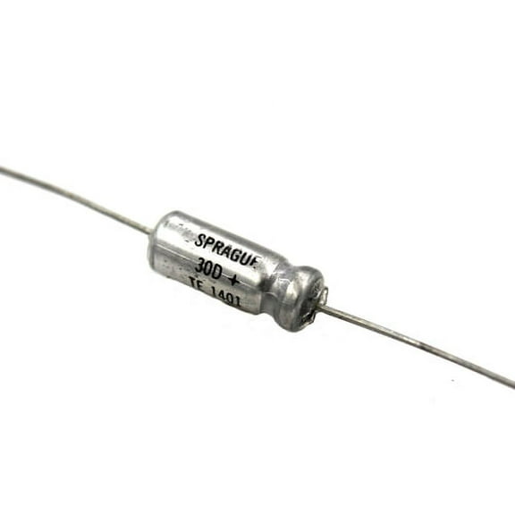 2uF 100V Axial Electrolytic Capacitor, Polarized, Tolerance ±20%
