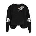 thumbnail image 5 of mgoYE Halloween Womens Clothing Long Sleeve Crewneck Casual Dressy Tops Funny Graphic Halloween Fall Fashion Outfits(Black,XL), 5 of 5