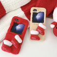 thumbnail image 2 of Gran oferta de temporada, funda para teléfono, botas de Navidad, funda de teléfono de felpa suave y cálida de invierno para Samsung Z Flip 5, 2 of 4