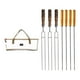 thumbnail image 2 of Brochetas Kabob, palitos para asar, brochetas portátiles para parrilla, brochetas de Metal para barbacoa, para verduras, Buffet, carne, Picnic, , Alfileres y tenedores bl Pin blanco y tenedores shamjiam Brochetas para asar, 2 of 8
