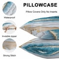 thumbnail image 5 of Lumbar Pillow Covers 20x12 Inch Set of 2, Coastal Beach Waterproof Outdoor Pillow Covers, Nautical Ocean Blue Beige Seaside Decorative Cushion Pillowcases for Couch, Sofa, Bed, Garden, Patio, 5 of 9