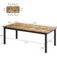 thumbnail image 2 of 78 Inch Rectangle Dining Table for 6-8 People, Industrial Brown Kitchen Table with Metal Legs, Round Corners, Large Wooden Computer Desk Writing Desk, 2 of 6